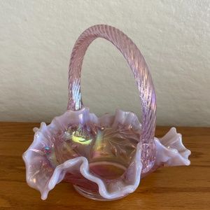 Pink Iridescent Basket